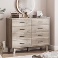 thumbnail image 4 of FANRAL 8 Drawers Dresser for Bedroom,Wood Modern Chest of Drawers with X-Shaped Sturdy Base,Gray Dresser, 4 of 7