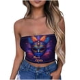 thumbnail image 2 of Rciityk Womens Tube Tops Mardi Gras Backless Sleeveless Crop Top Shirt Carnival Print Holiday Party Tops, 2 of 4