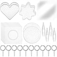 thumbnail image 1 of Tableros de Clavijas con Cuentas Fusibles, Tableros de Clavijas Grandes Transparentes con Pinzas para Papel y Cuentas, para Manualidades., 1 of 5