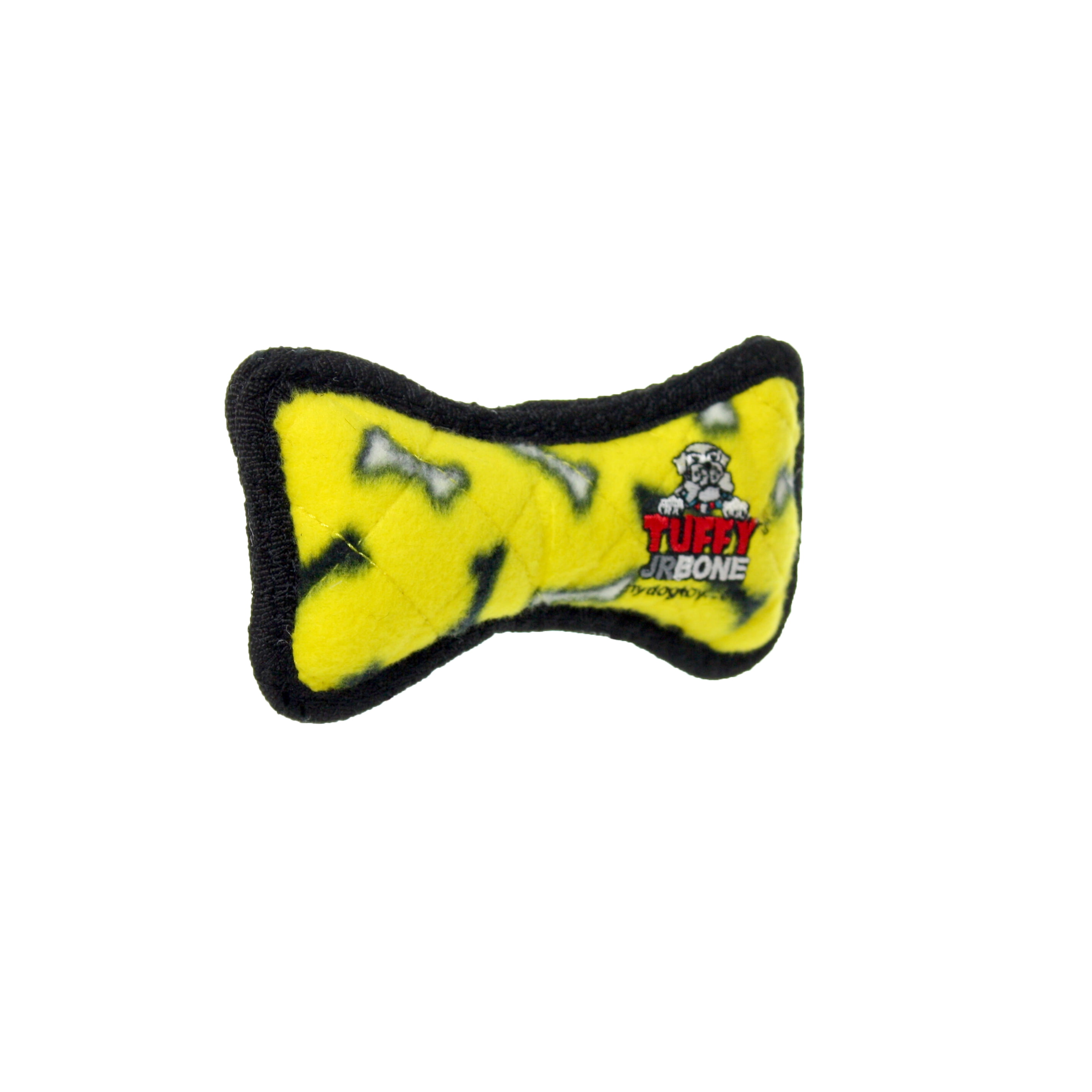 TUFFY® Jr Bone Yellow Bone, 2-Pack, Durable Plush Squeaky Dog Toys