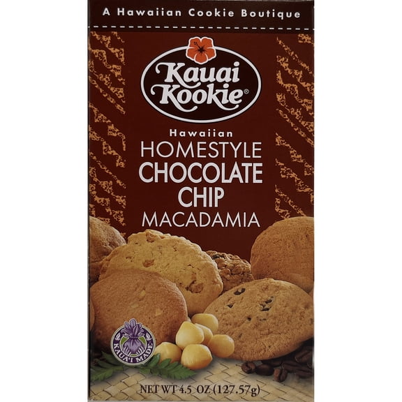 Kauai Kookie Chocolate Chip Macadamia Hawaiian Style Cookies, 4.5 oz.