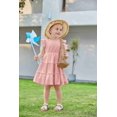 thumbnail image 4 of Arshiner Toddler Girls Dress Ruffle Sleeveless Tiered Swing Twirly Dresses Cute Summer Beach Sundress with Pocket, 4 of 5