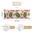 thumbnail image 2 of Body Pillow Cover - Soft Body Pillow Pillowcase, Cute green Watermelon Pink Breathable Long Body Pillow Case Cover with Invisible Zipper 20x60in, 2 of 5