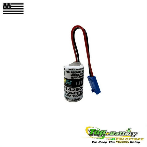 Replacement Battery For Rexroth PLC LS14250-RR 3.6 Volt, 1200 mAh Qty.1