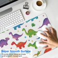 thumbnail image 4 of Long Mouse Pads for Desk,White Cartoon Dinosaurs Stars Pattern Desk Mats on Top Of Desks, Desk Mouse Pad Extra Large with 3mm Non-Slip Base and Stitched Edge for Gaming,Office,Work,Home 31.5"x11.8", 4 of 6