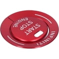 thumbnail image 1 of HUGFEGWE Engine Start Button Cover, 2pcs Engine Start Stop Button Trim Cover Aluminum Alloy Decor Fit for Infiniti Q50 Q50L QX60(Red) CJB91-46372, 1 of 9