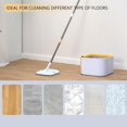 thumbnail image 3 of True & Tidy&Acirc;&reg; TrueClean Spin Mop 2.0 w/Detachable Inner Bucket, Self Standing, Separates Clean and Dirty Water, Foldable Square Mop Head, Triple Jet Stream w/Hidden B, 3 of 9