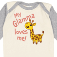 thumbnail image 4 of Inktastic My Glamma Loves me- cute giraffe Boys or Girls Long Sleeve Baby Bodysuit, 4 of 5