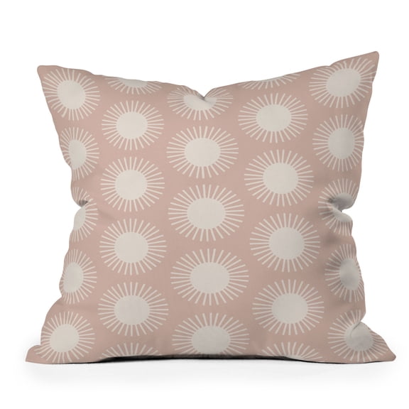 Society6 Colour Poems Sun Pattern Pink 20" x 20" Decorative Throw Pillow