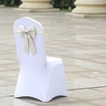 thumbnail image 3 of BalsaCircle 5 Ivory Reversible Satin Faux Leather Bow Tie Chair Sashes Buckles Party Event, 3 of 8