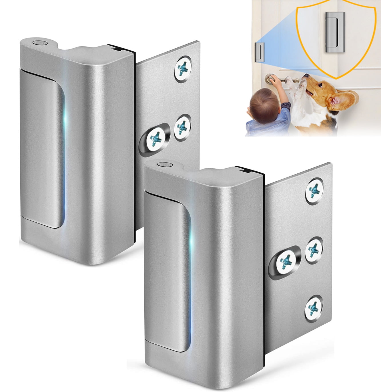 Hug Lock Steinwale Home Security Door Reinforce Door Reinforcement Lock - 2 Pack ...