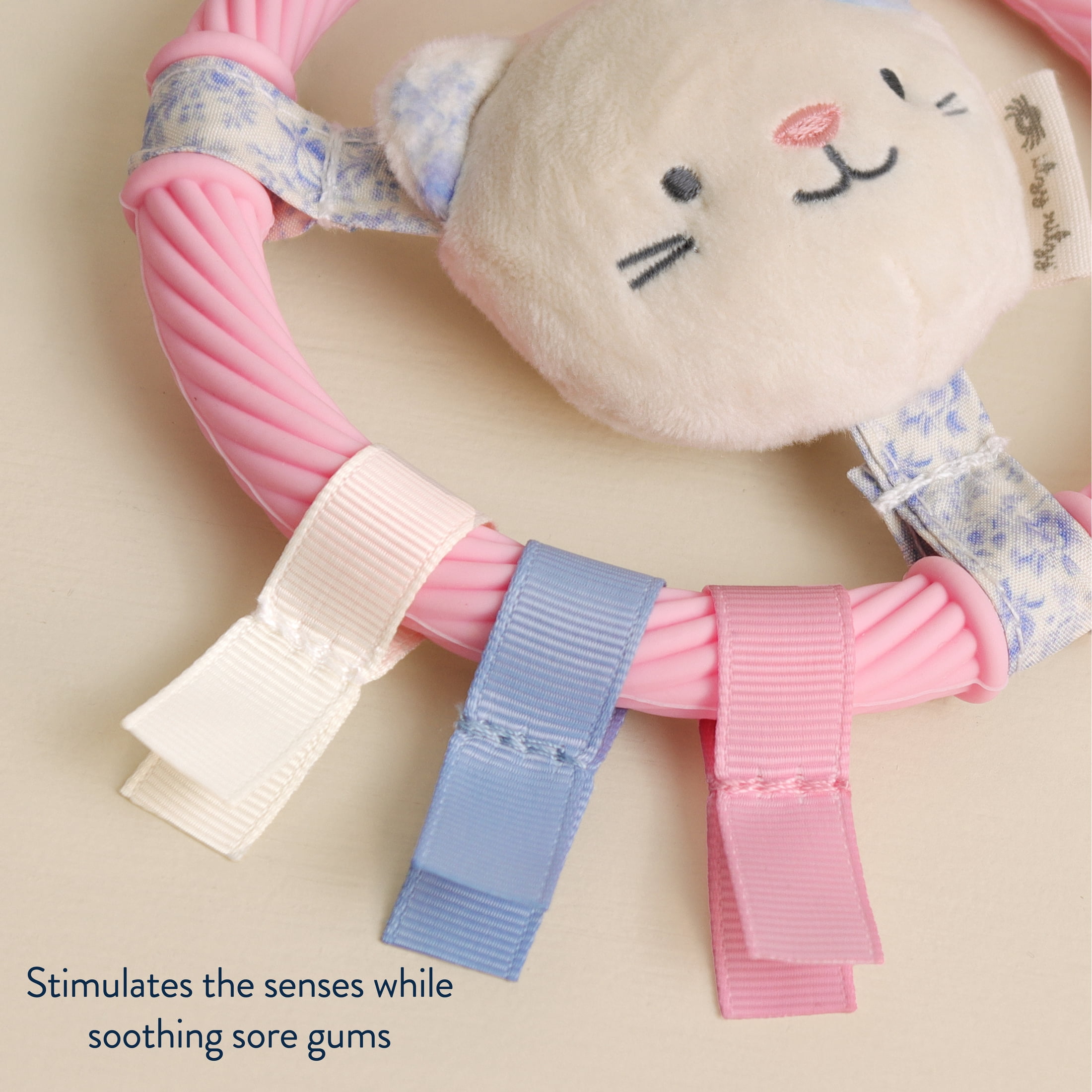 Itzy Ring Pal™ Teething ring with plush kitty
