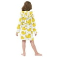 thumbnail image 4 of FORMRS Niños Bathrobe Unisex Hooded Robe Soft Plush Pajamas Sleepwear, Size 10-12T, Yellow Rubber Ducks, 4 of 7