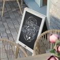 thumbnail image 6 of Emma + Oliver Whitewash 30"x20" Rustic Vintage A-Frame Double-Sided Folding Chalkboard with Magnetic Surface for Weddings, Parties, Showers and More, 6 of 10