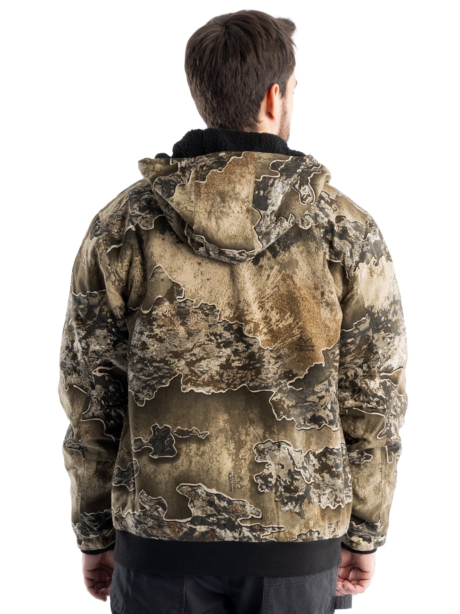 Realtree Men's Sherpa Lined Bomber Jacket, Realtree Excape, XL