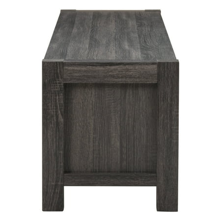 CorLiving - Joliet Duotone TV Bench for TVs up to 95" - Distressed Carbon Grey, Black Duotone