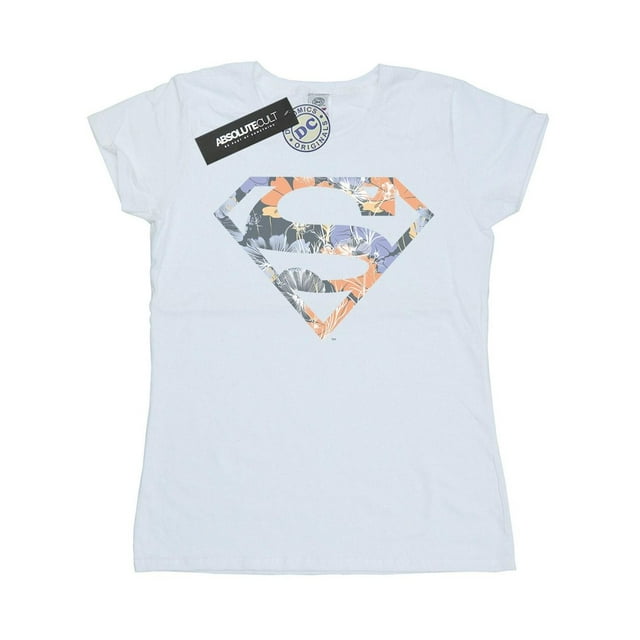 DC Comics T-Shirt en Coton pour Femmes Superman à Logo Floral 2