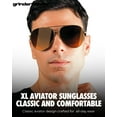 thumbnail image 3 of grinderPUNCH Big XL Wide Frame Extra Large Aviator Sunglasses Oversized For Men Women UV Protection, 3 of 9