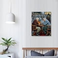 thumbnail image 4 of Nawypu April Fool (Checkers), Painting Rockwell Canvas Poster Wall Art Decor Print Picture Paintings for Living Room Bedroom Decoration Ready to Hang Framed Wood Black, 4 of 5