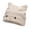 off-white, variant on Women's Teen Girls Knitted Cat Kitty Cuffed Beanie Hat Winter Outdoor Stretchy Ski Caps