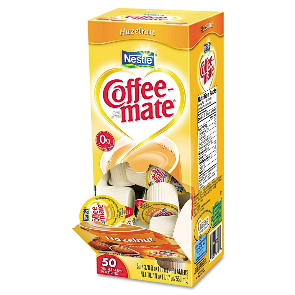 Nestle Coffeemate Liquid Creamer Singles, Hazelnut (50 ct.)Pack of 2