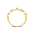 thumbnail image 4 of 10kt Yellow Gold Womens Round Diamond Wave Stackable Band Ring 1/8 Cttw, 4 of 5