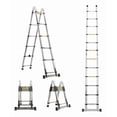 thumbnail image 1 of Escalera Telescopica Plegable de 5 Metros 12 Peldaños Escalones Escalera Recta de Aluminio Soporta 150 kg Plegable De Retracción Multiusos Extensible Compacta Y Portátil Bloqueo De Escalón, 1 of 5