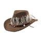 thumbnail image 5 of Sombrero de vaquero occidental, versátil, protección solar única para regalo, pesca en la playa. Café, 5 of 8
