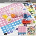 thumbnail image 3 of Juego de etiquetas adhesivas con forma de corazón, pegatinas de números de colores, pegatinas para cajas de almacenamiento con diseño de diamante B, 3 of 5