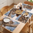 thumbnail image 5 of Sleeping Cat Christmas Placemats Set of 2 Branches Pine Cone Snowy Place Mats Indoor Wipeable Table Mats Washable Cloth Dining Table Placemats for Kitchen Holiday Party Home Decor 13x19 Inch, 5 of 9