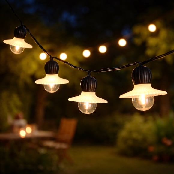 Mainstays Plug-In Scalloped String Light with 10 Lights - Warm White