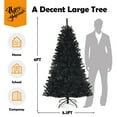thumbnail image 4 of Costway 6ft Pre-lit PVC Christmas Halloween Tree Black w/ 250 Purple LED Lights, 4 of 10