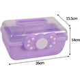thumbnail image 2 of HUGFEGWE Girl Hair Accessories Storage Box Jewelry Organizer Container Art Craft Organizer Vanity Jewelry Case for Necklaces Barrette, Violet CJB91-35430, 2 of 7
