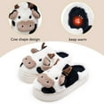 thumbnail image 3 of Cow Slippers for Women and Men, Fluffy Cute Cozy High Platform Animal Slippers Winter Indoor Outdoor Slippers for Women, 3 of 6
