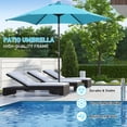 thumbnail image 5 of Ainfox 9ft Patio Umbrella with Stand Outdoor Portable Table Market Umbrella with Push Button Tilt/Crank Waterproof UV-proof,Blue, 5 of 7