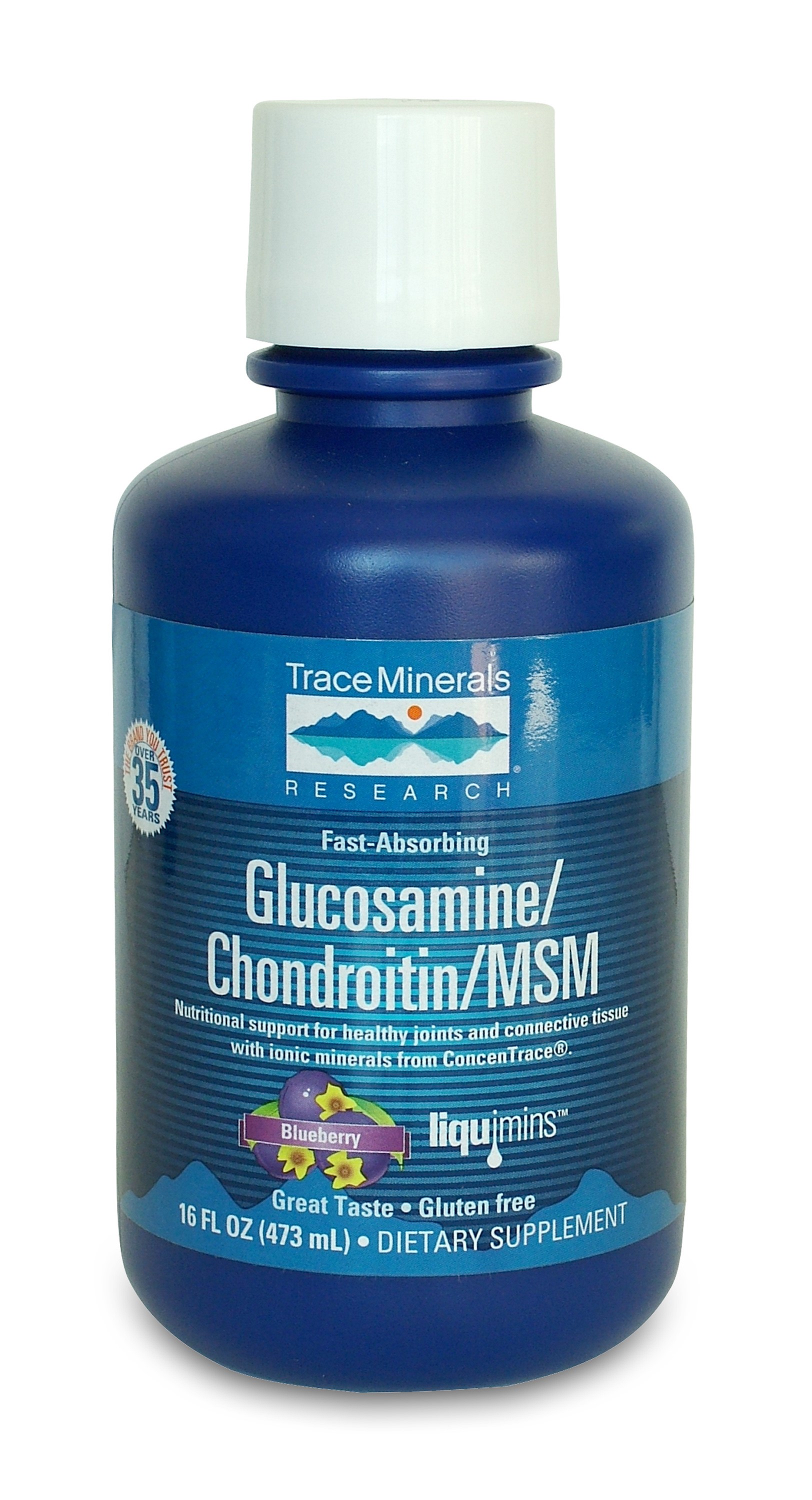 Trace Minerals Liquid Glucosamine Chondroitin MSM, 16 Oz