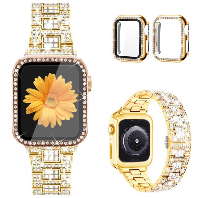 Correa de reloj Mesime Jewelry con protector de pantalla Apple de 46 mm