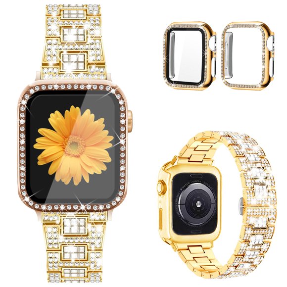 Correa de reloj Mesime Jewelry con protector de pantalla Apple de 46 mm