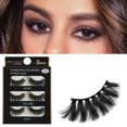 thumbnail image 2 of 3 Pairs 3D Long False Eyelashes Makeup Natural Fake Thick Black Eye Lashes, 2 of 9