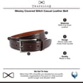 thumbnail image 5 of Trafalgar Wesley Covered Stitch Casual Leather Belt, 5 of 5