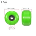 thumbnail image 2 of Unique Bargains Roues de Planche à Roulettes 52mm avec Roulements Roues de Rue pour Skateboards Roue de Croisière 95A, Vert Noir Lot de 4, 2 of 4