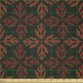 thumbnail image 2 of Ambesonne Autumn Fabric by the Yard Microfiber, Leaves Greenery Pattern Art, 2 Yards, Dark Rust Burnt Orange, 2 of 2