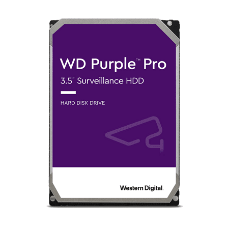 Western Digital 8TB WD Purple Pro Surveillance SATA HDD, 3.5" Internal Hard Drive HDD, 7200 RPM, 256MB Cache, CMR - WD8001PURP