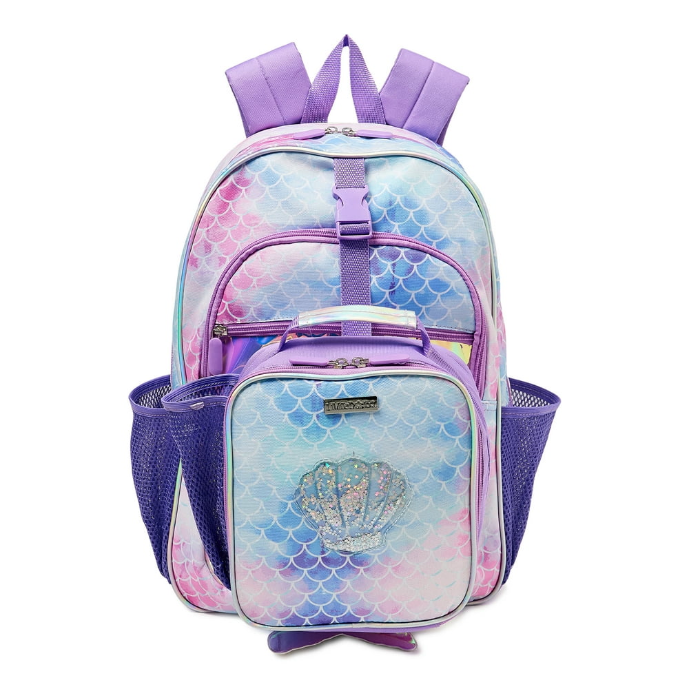 Limited Too Limited Too Girls' Mermaid Fin Backpack with Lunch Bag