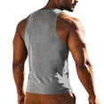 thumbnail image 4 of Men's Workout Sleeveless Tank Top Breathable Slim Fit Gym Tee Topographic Pattern Pocket Bodybuilding Tank Top, 4 of 8
