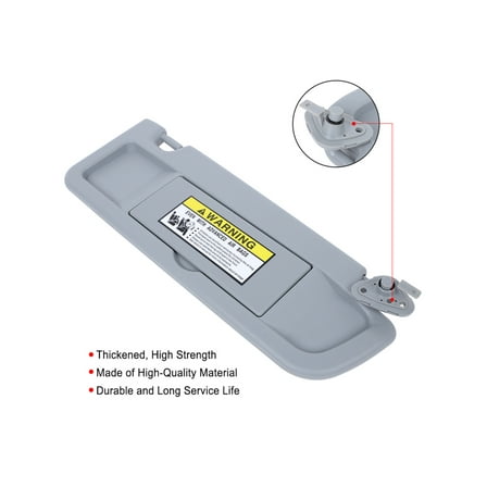 ECCPP Clear Gray Car Sun Visor Right Passenger Side Windshield Visor fit for 2006-2011 for Civic without Sunroof