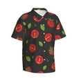 thumbnail image 2 of Uemuo Tomatoes1 Printed Regular Fit Short Sleeve Casual Hawaiian Shirt for Men,Aloha shirt,Tropical shirt,Floral print shirt,Vacation Beach shirt-XX-Large, 2 of 9