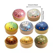 thumbnail image 5 of Pelota Antiestrés de Simulación con Forma de Dumpling, de Rebote Lento, Suave al Tacto, para Descompresión, Decoración para Oficina y Hogar, Regalos de Cumpleaños para Niños y Adultos, 5 of 5