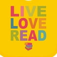 thumbnail image 4 of Inktastic Live Love Read Girls Baby Bib, 4 of 4