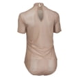 thumbnail image 2 of eVogues Women's Sexy Sheer Mesh Bodysuit Nude Floral Print 1772, 2 of 4